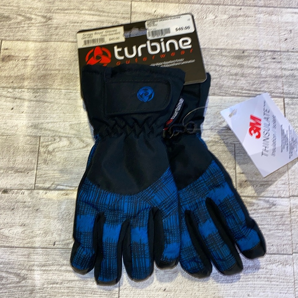NWT!! Boys Turbine Drago Gloves Deep Sea Size XL